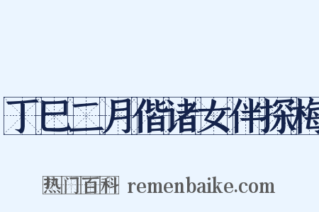 丁巳二月偕诸女伴探梅是什么意思的图片